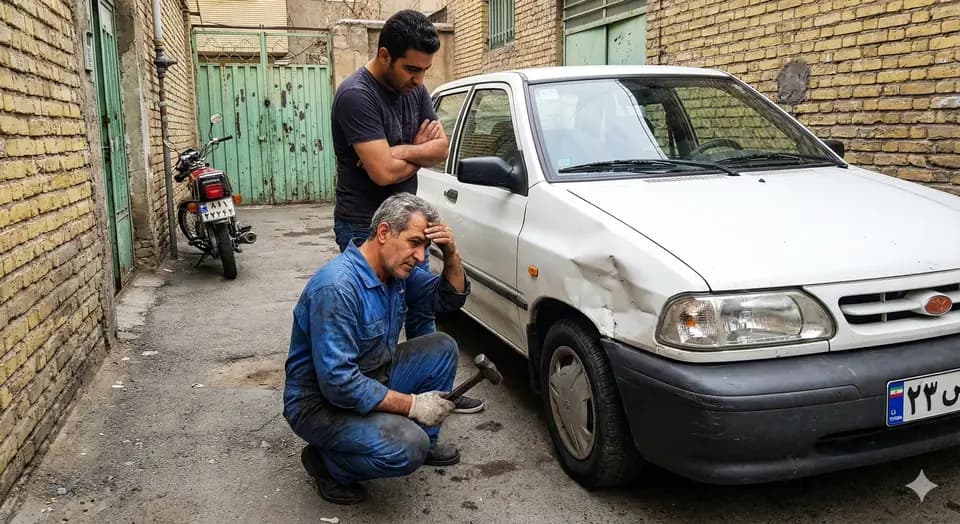 آموزش صافکاری ماشین پراید