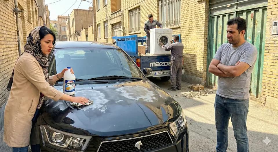 تأثیر وایتکس بر رنگ ماشین