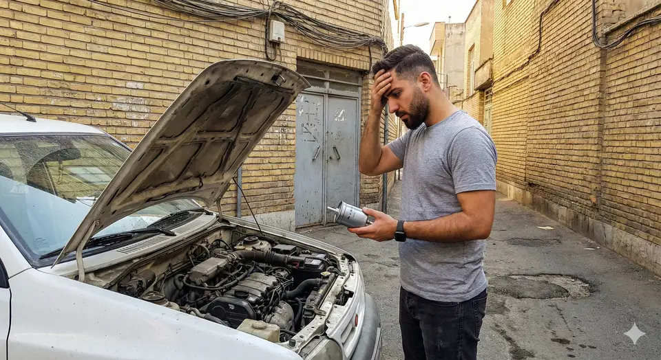 صافی بنزین پراید کجاست؟