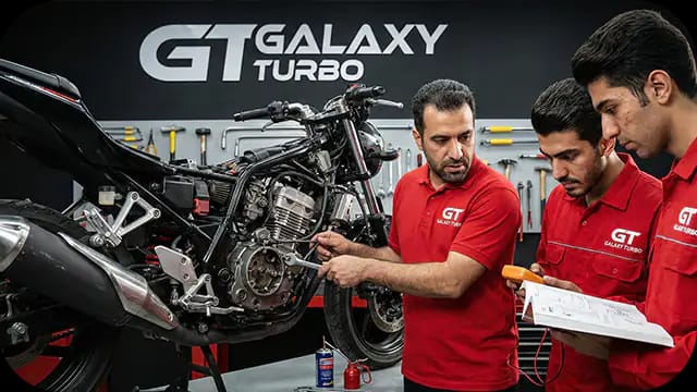 آموزش تعمیرات موتور سیکلت - گلکسی توربو