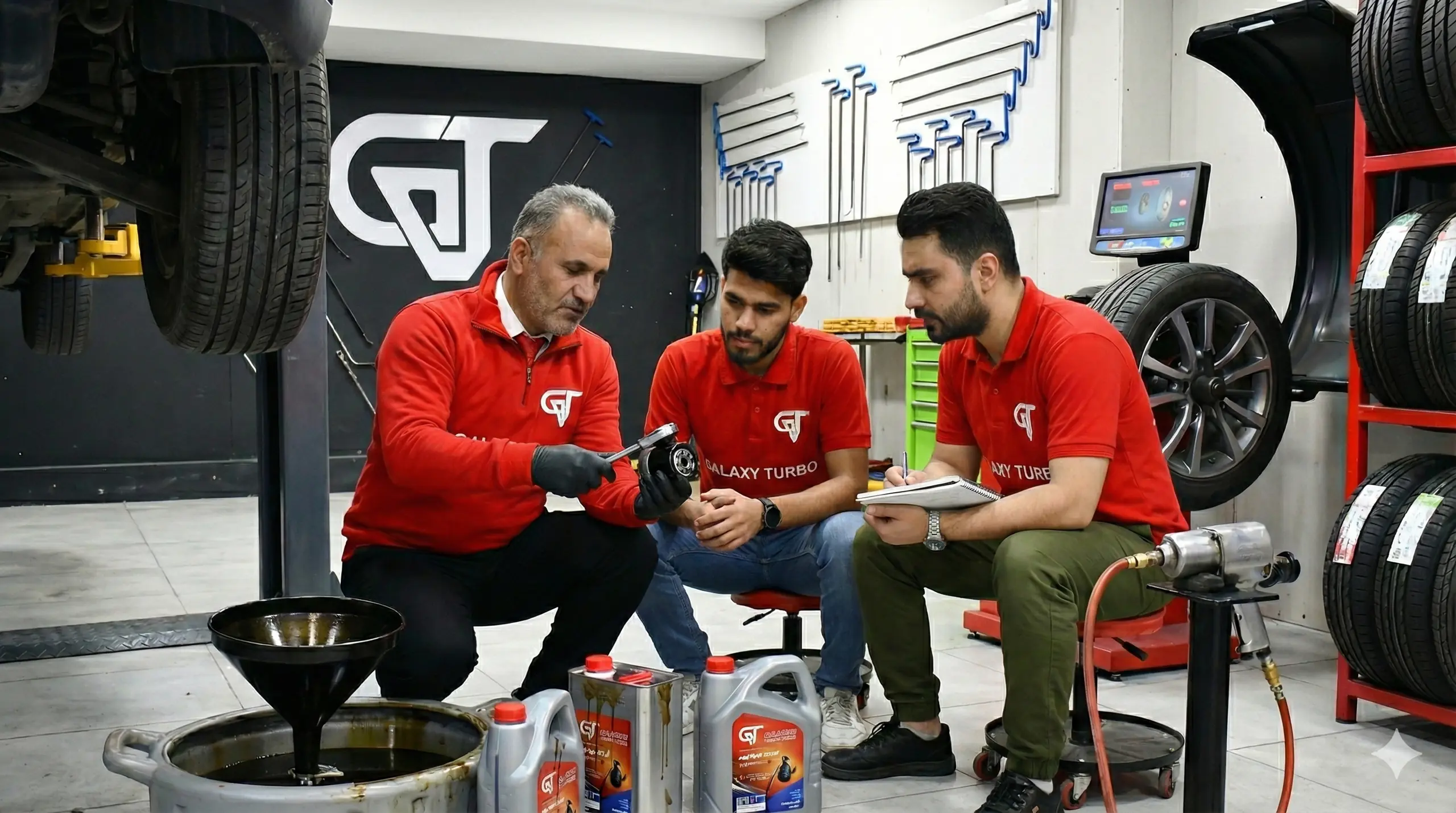 آموزش تعویض روغنی و آپاراتی خودرو - گلکسی توربو