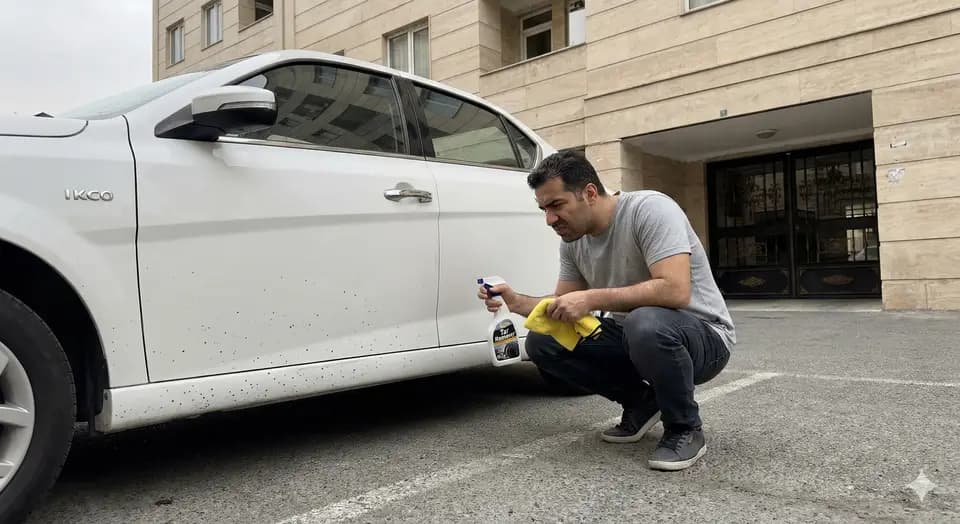 پاک کردن قیر از روی ماشین