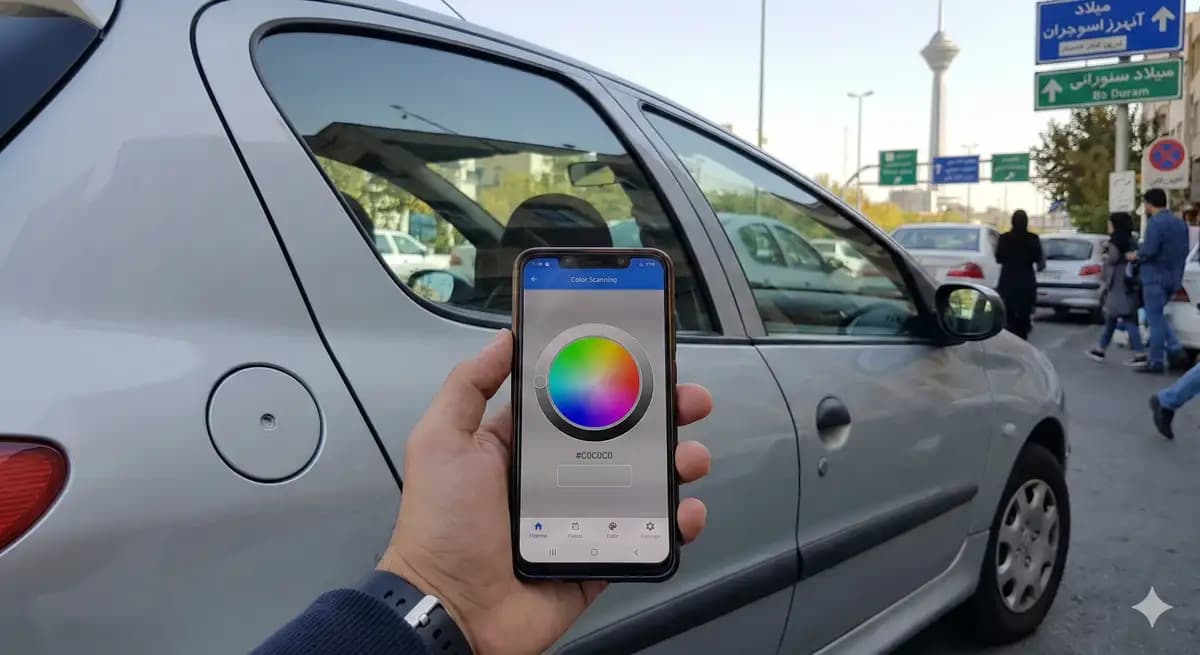 تشخیص رنگ خودرو با گوشی